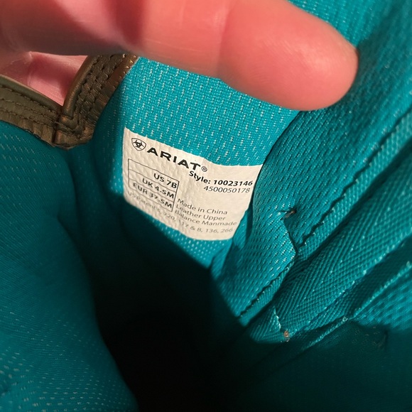 Ariat VentTEK Ultra Women's Heeled Boots - Brown and Teal - Picture 9 of 9